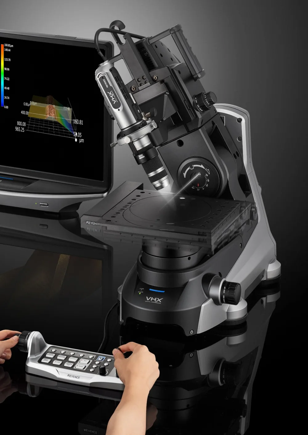 مجهر رقمي KEYENCE VHX-7000 للفحص السطحي والمجهرية المعدنية